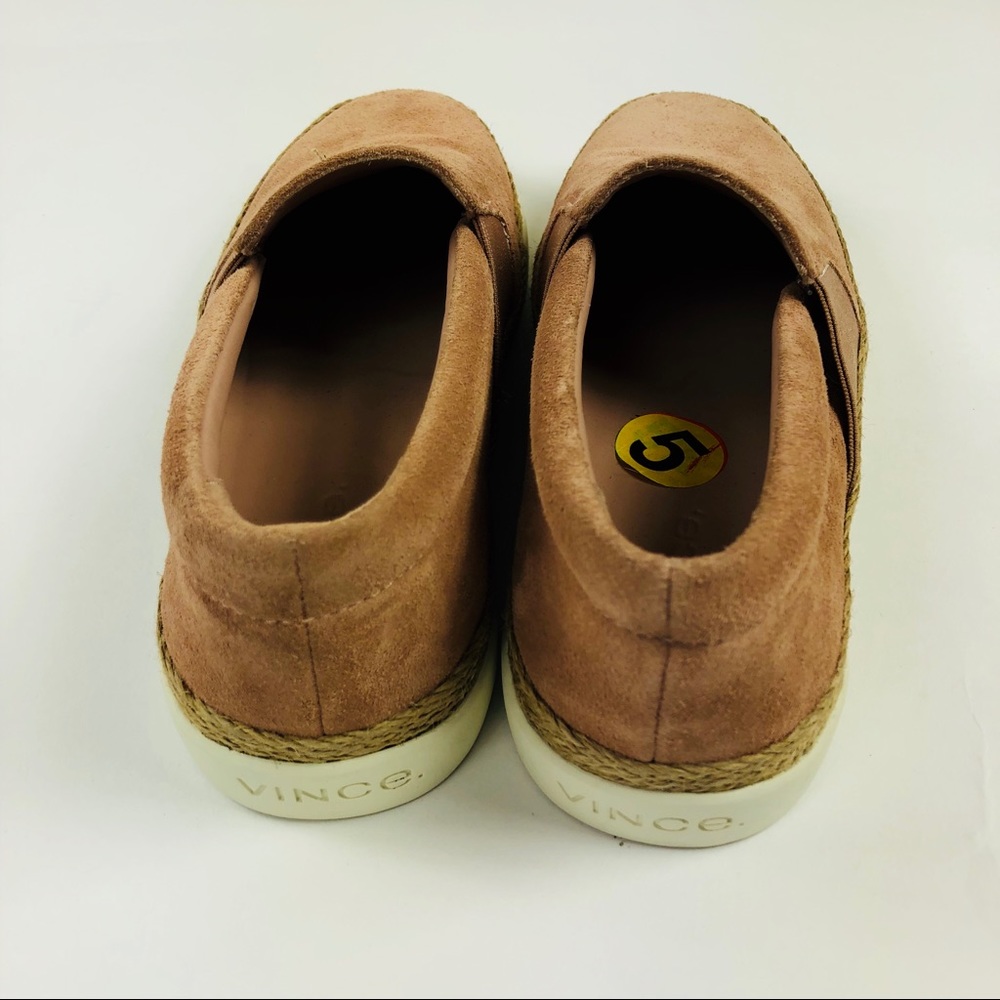 Vince Suede Espadrille Trim Loafer Shoes US 5 Pink - Picture 4 of 5